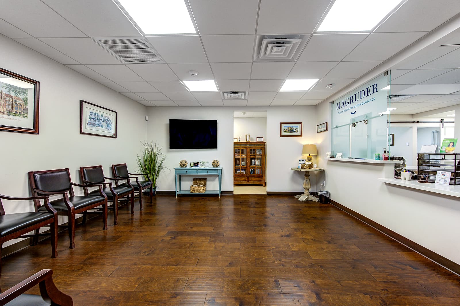 Inside the Magruder Family Dentistry reception, Galveston